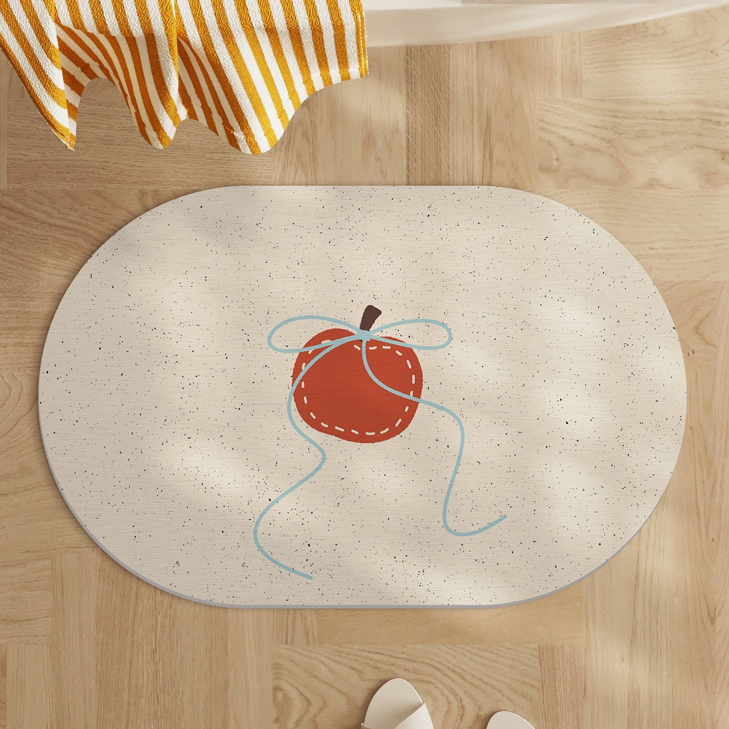 Playful Lemon-Themed Bath Mat