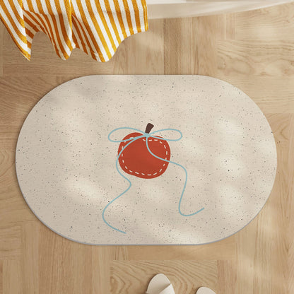 Playful Lemon-Themed Bath Mat