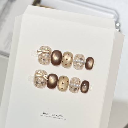 Themed Press-On Nail Art Set with Hello Kitty Designs Acalora