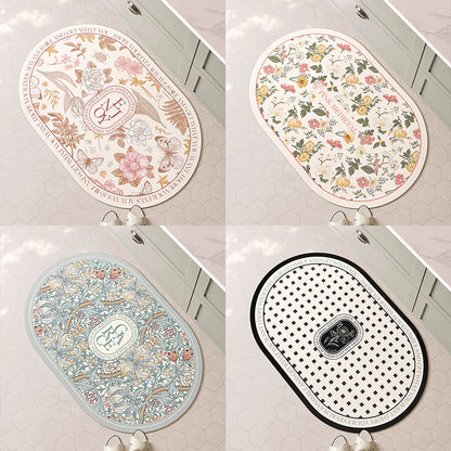 Decorative Floral Bath Mat