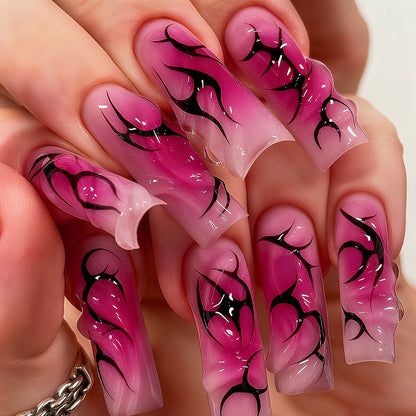 Artifical nails with floral and artistic design Acalora
