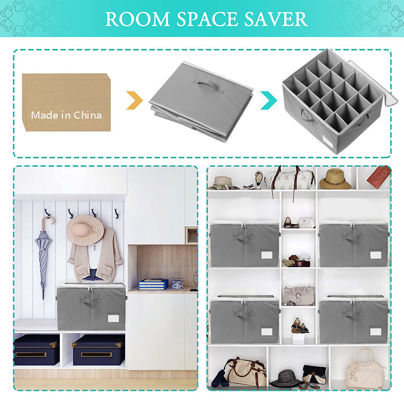 Multifunctional shoe storage box with compartments Acalora