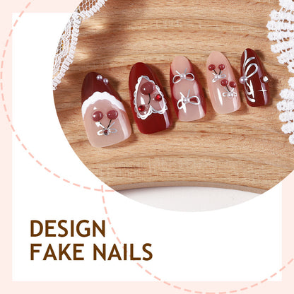 Festive Decorative Press-On Nail Set Acalora
