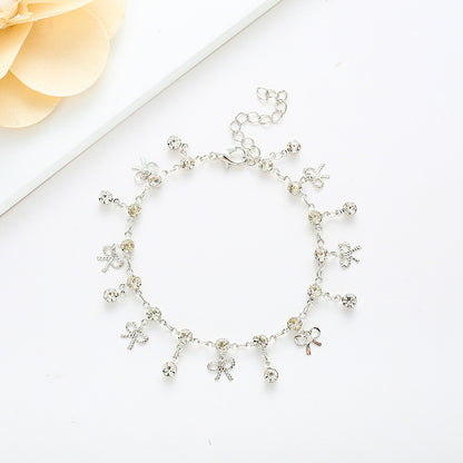 Crystal Bow Charm Bracelet Acalora