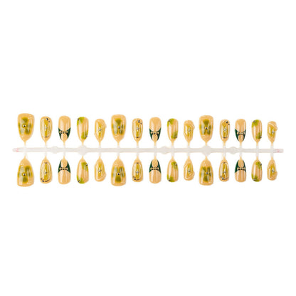 Artificial nail set with filigree floral accents Acalora
