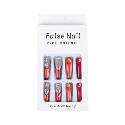 Creative artificial nails with modern color play Acalora