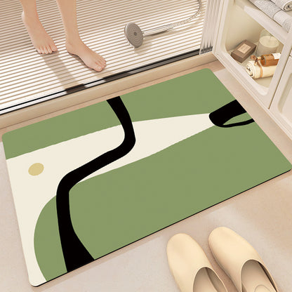 Abstract Pattern Non-Slip Bath Mat Acalora