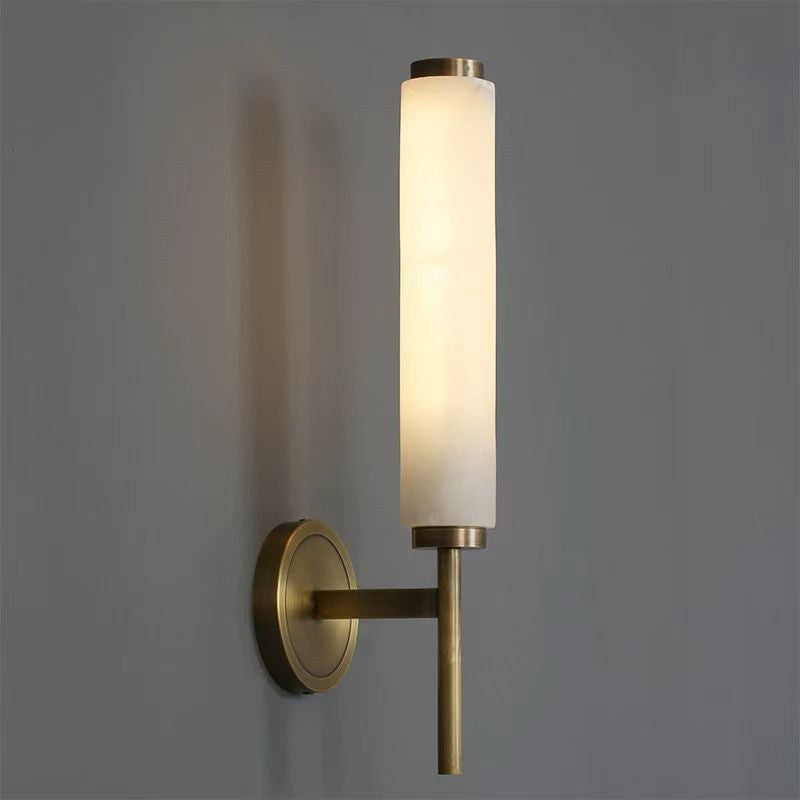 Elegant Glass and Brass Wall Sconce Light Fixture
