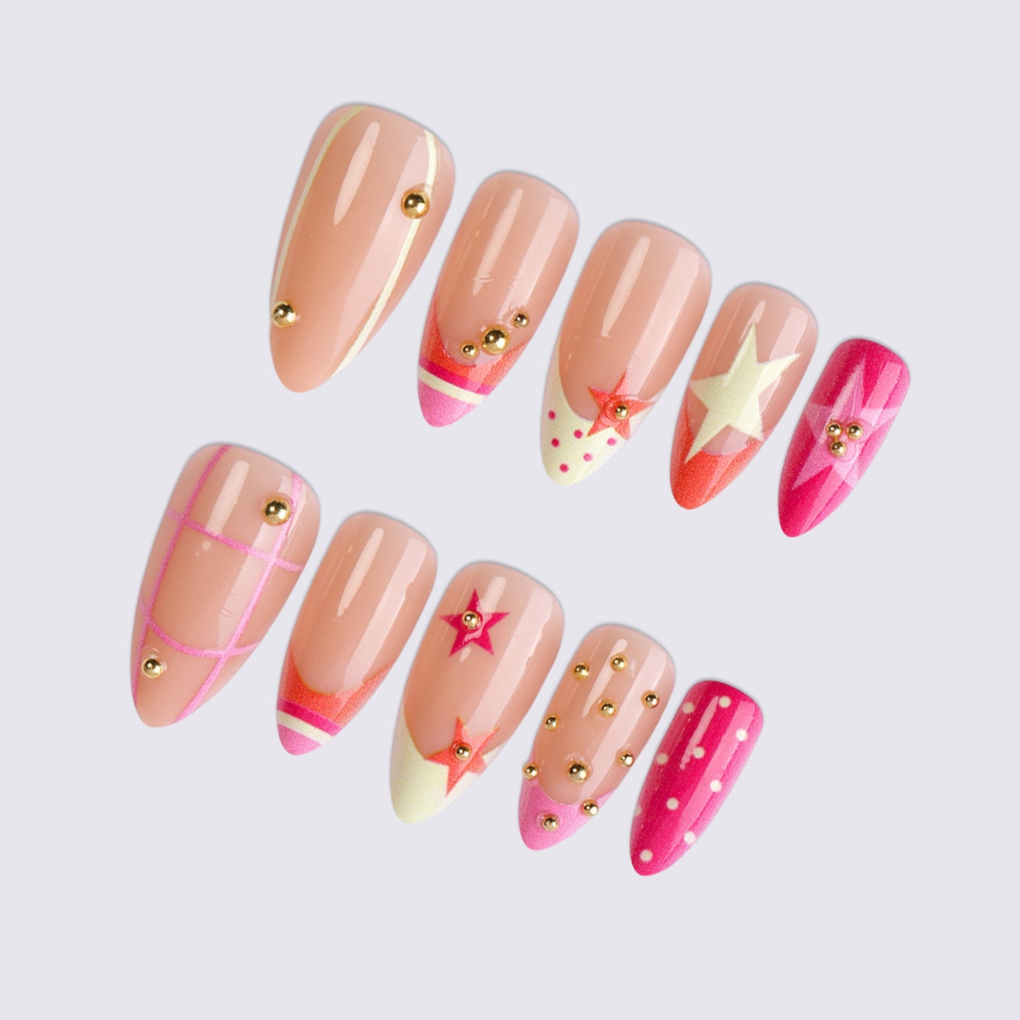 Decorative Themed Press-On Nail Art Set Acalora