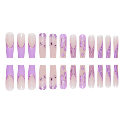 Glamorous Decorative Press-On Nail Extensions Acalora