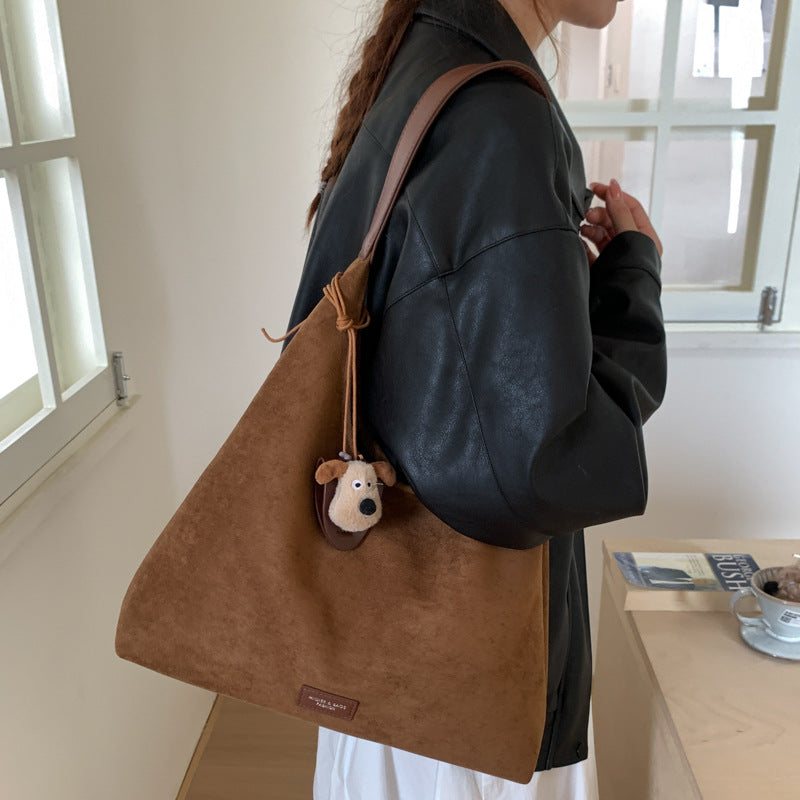 Suede Oversized Hobo Bag Acalora
