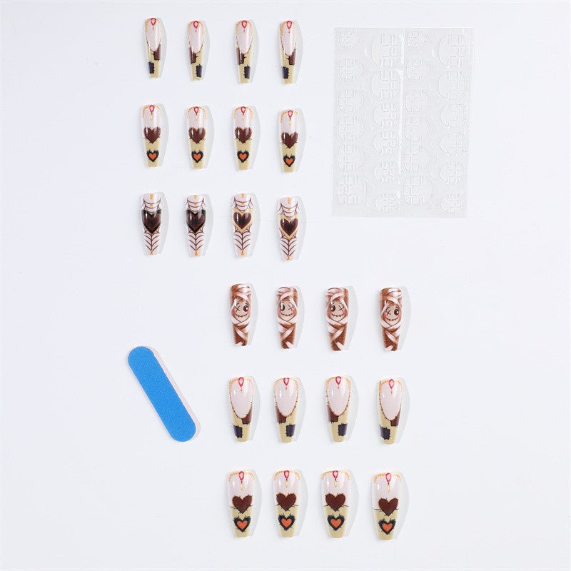 Stylish artificial nails in abstract design Acalora