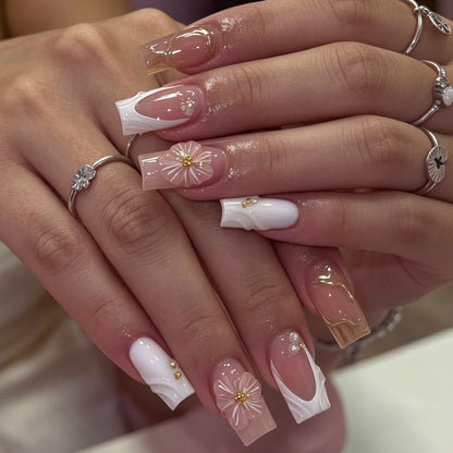 Deluxe Floral Acrylic Nail Art Set Acalora