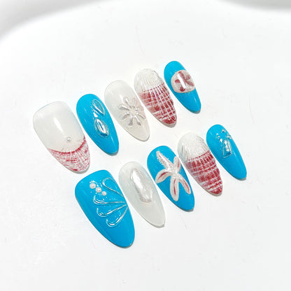 Maritime-style artificial nails Acalora