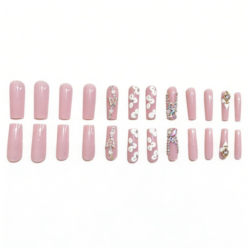 Luxury 3D Floral Press-On Nails Set Acalora
