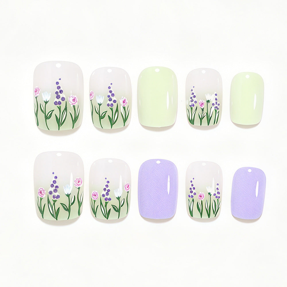 Floral Themed Press-On Nail Art Acalora
