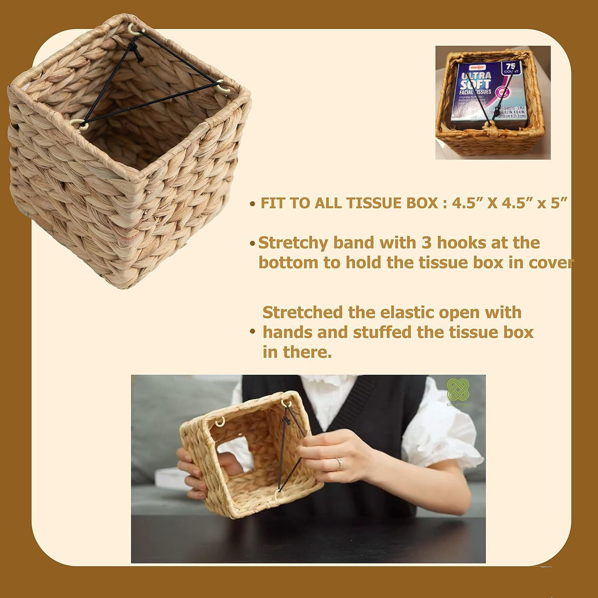 Decorative Tissue Box Holder Acalora