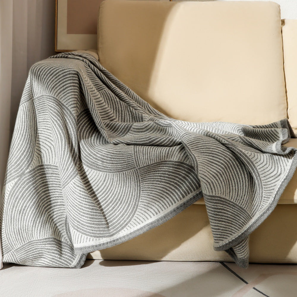 Unisex Textured Geometric Throw Blanket
