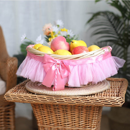 Decorative basket with ruffle detail Acalora