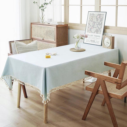 Elegant Fringed Tablecloth