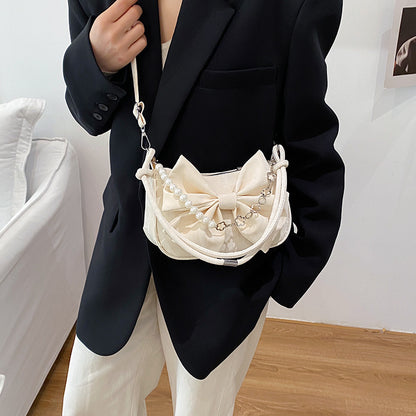 Elegant Bow-Embellished Handbag Acalora