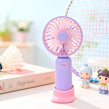 Women's Portable Handheld Fan with Ergonomic Design and USB Charging Function Karnz
