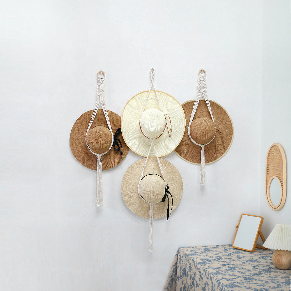 Stylish Macrame Hat Organizer Acalora