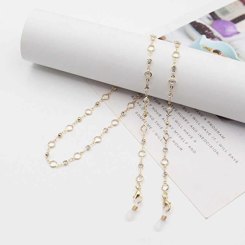 Stylish Gemstone-Linked Eyewear Chain Acalora