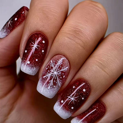 Festive Glittering Ombre Nail Art Acalora