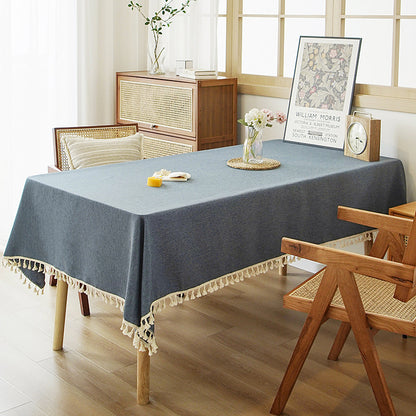 Elegant Fringed Tablecloth