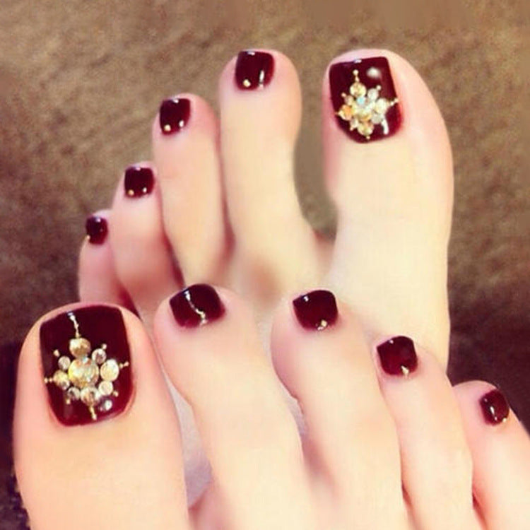 Decorative Crystal-Embellished Press-On Nails Acalora