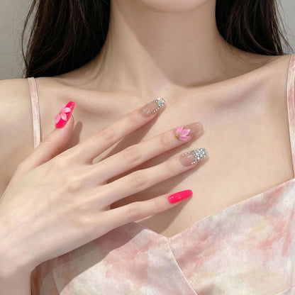 Decorative Floral Press-On Nail Art Set Acalora 1788224002
