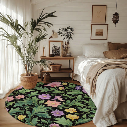 Unisex Floral Pattern Area Rug