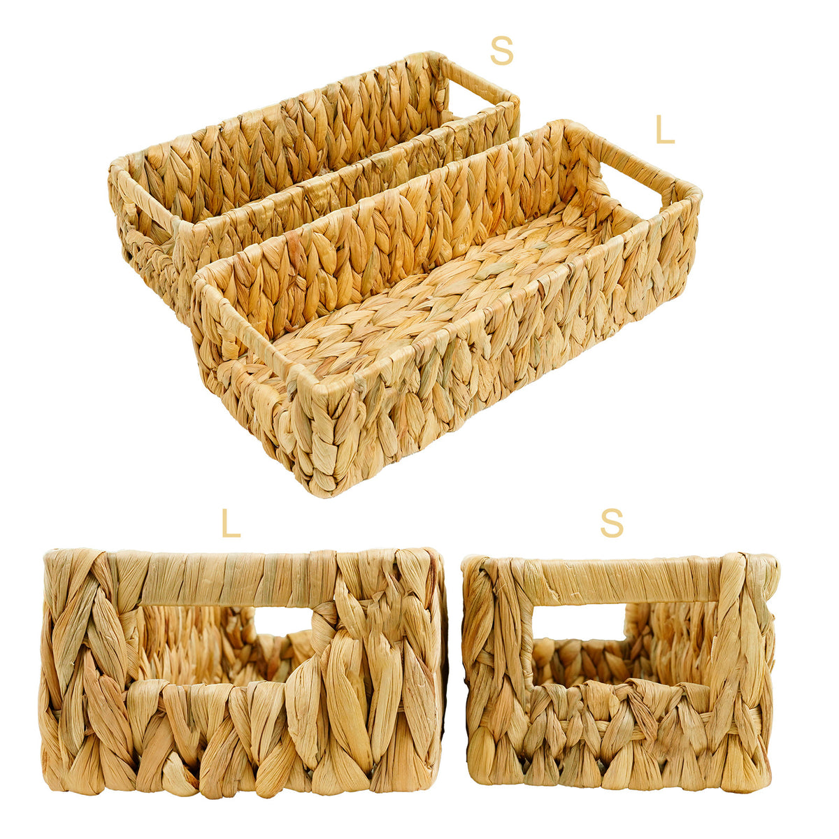 Handwoven Natural Fiber Storage Tray Acalora