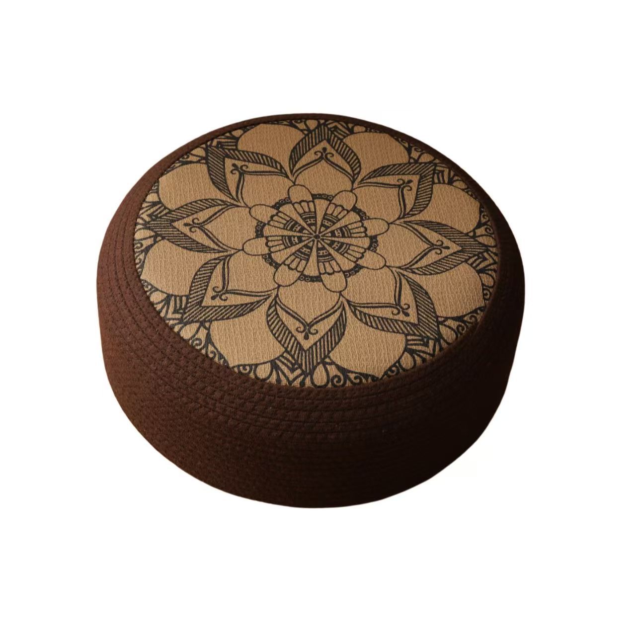 Decorative seating pouf with stylish floral design Acalora