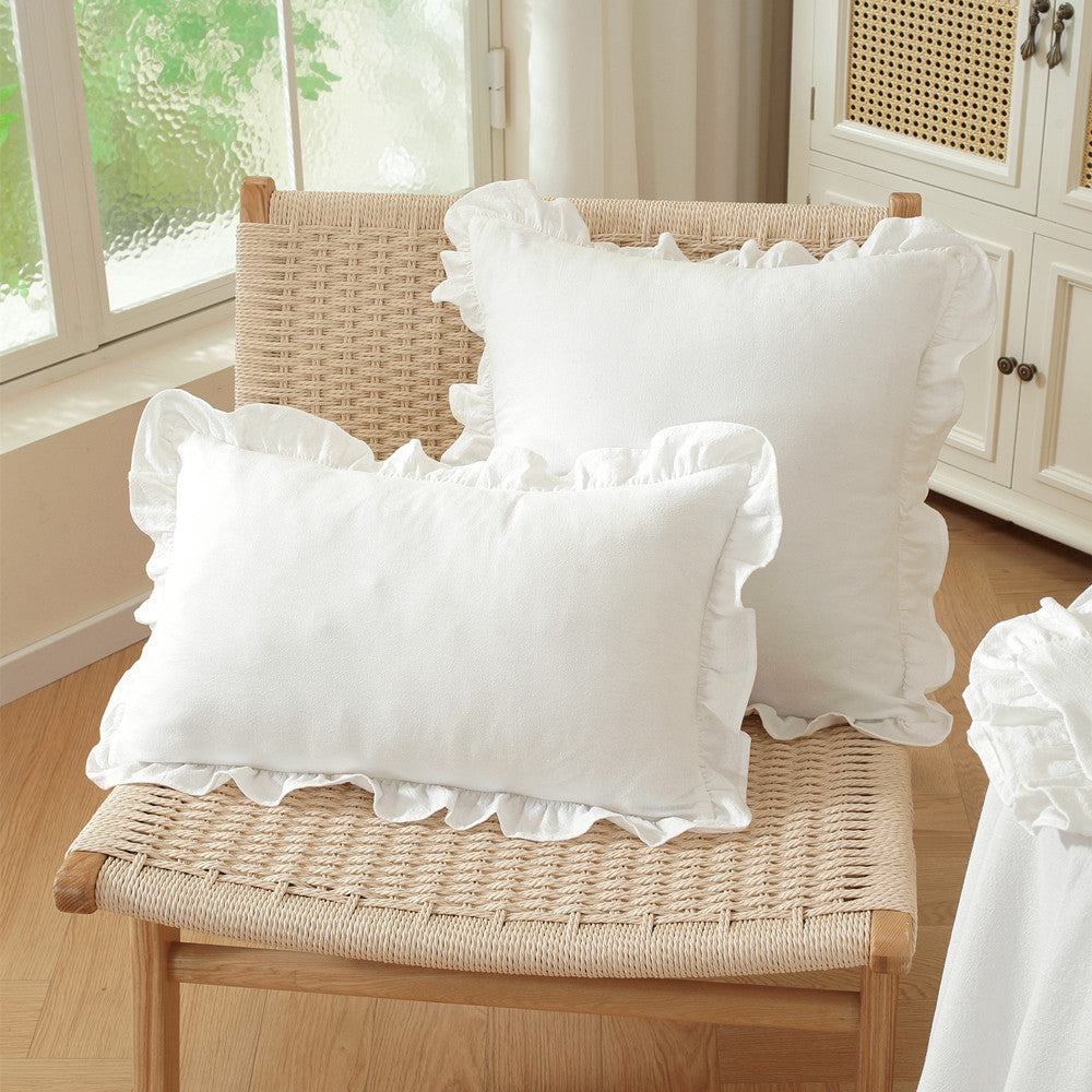 Frilled Decorative Throw Pillow