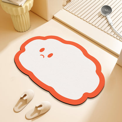 Playful Cloud-Shaped Bath Mat