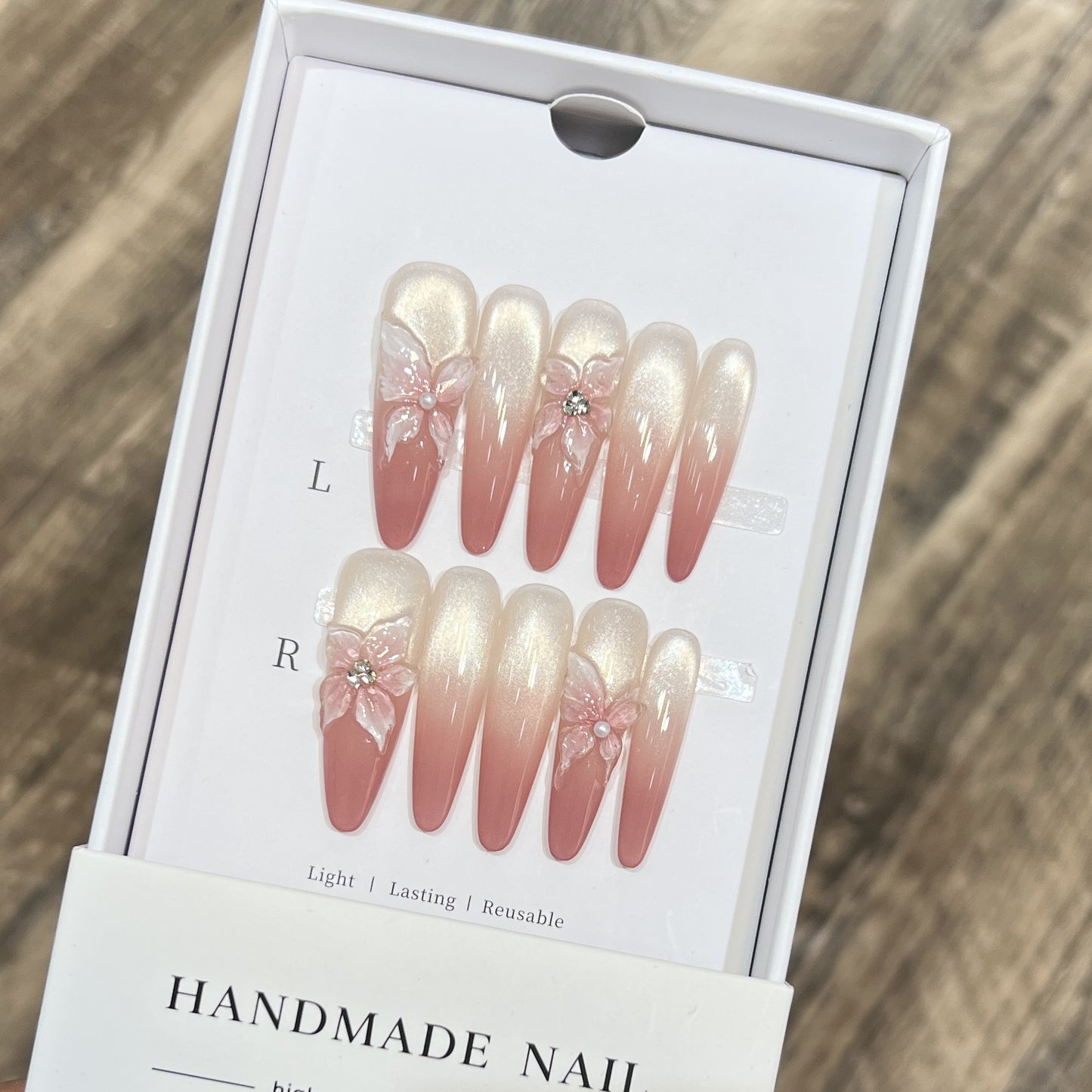 Floral Art Stiletto Press-On Nail Set Acalora