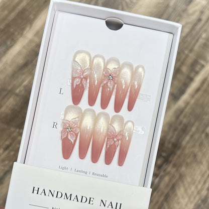 Floral Art Stiletto Press-On Nail Set Acalora