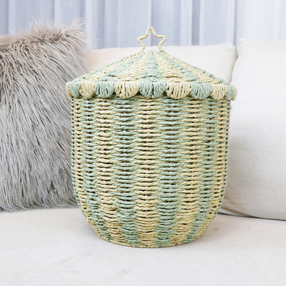 Basket with lid and decorative design Acalora
