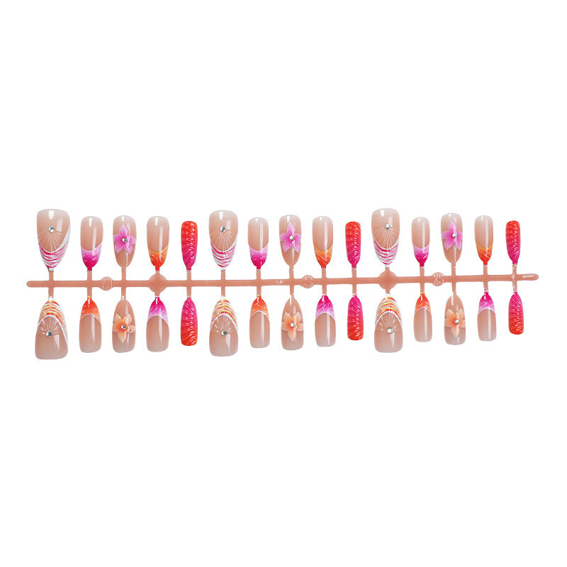 Floral Embellished Press-On Nail Set Acalora 1788495993
