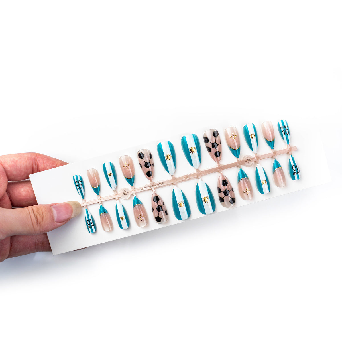 Glamorous Sporty Artificial Nail Set Acalora