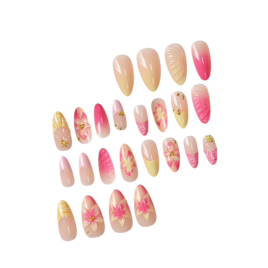 Artistic 3D Shell Press-On Nail Set Acalora