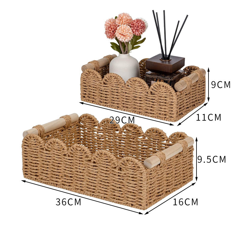 Woven Storage Caddy Basket Acalora