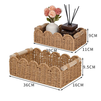 Woven Storage Caddy Basket Acalora