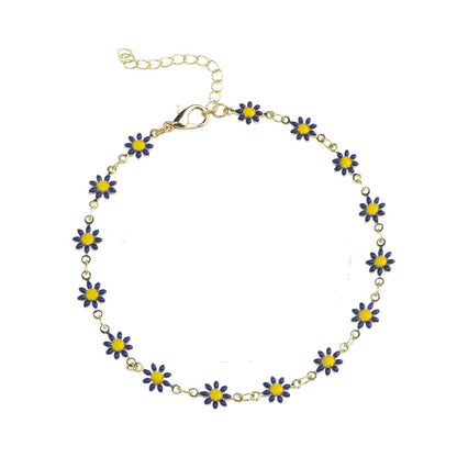 Colorful Floral Chain Bracelet Acalora