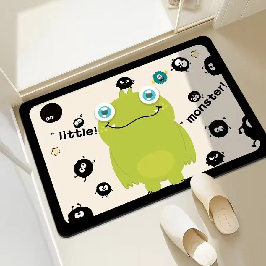 Playful Monster-Themed Bath Mat