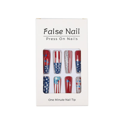 Creative Nail Art with Patriotic Design Acalora