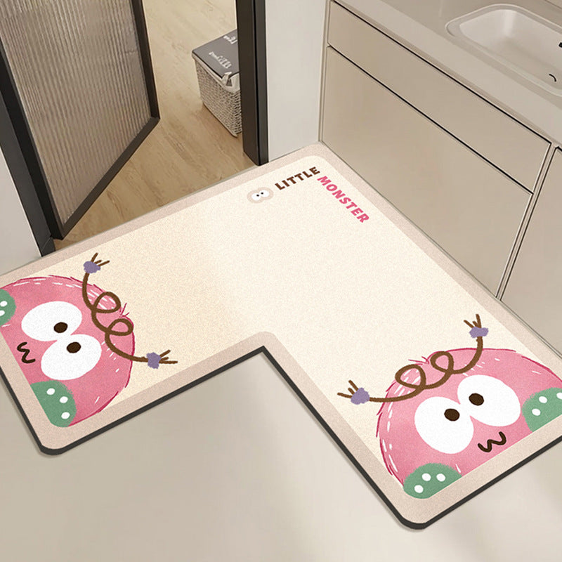 Cute Rabbit Print Bath Mat
