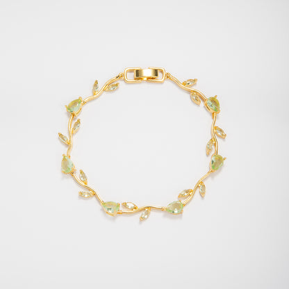 Elegant Floral Design Statement Bracelet Acalora